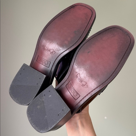 Sarto by Franco Sarto Gianna slingback loafers patent leather gold-tone hardware - Picture 2 of 14